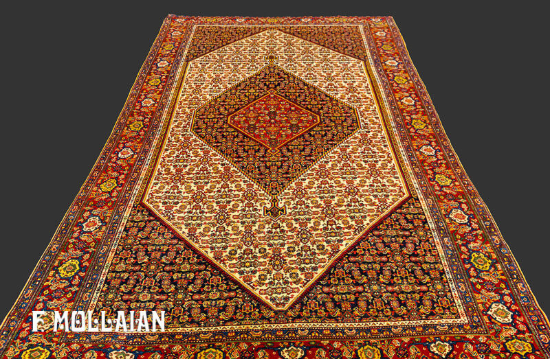 Tapis Persan Antique Senneh Chaîne de Soie n°:12721928